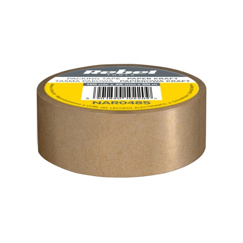 Taśma pakowa papierowa kraft REBEL (120mic x 48 mm x 50 m) Taśma pakowa papierowa kraft REBEL (120mic x 48 mm x 50 m)