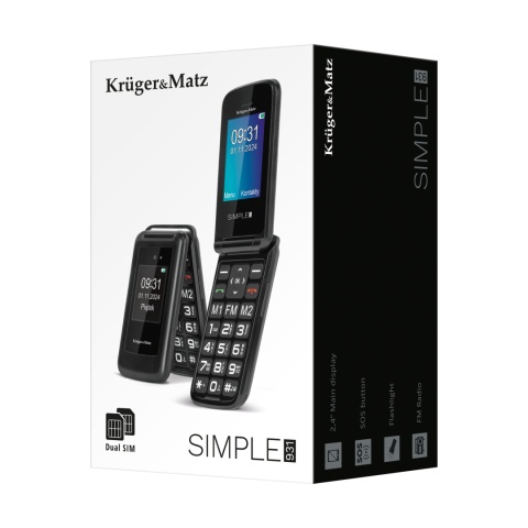 Telefon GSM dla seniora Kruger&Matz Simple 931