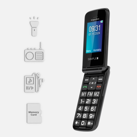 Telefon GSM dla seniora Kruger&Matz Simple 931