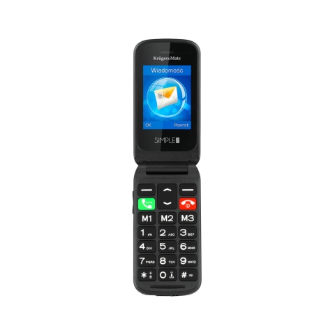 Telefon dla seniora Kruger&Matz z klapką SOS