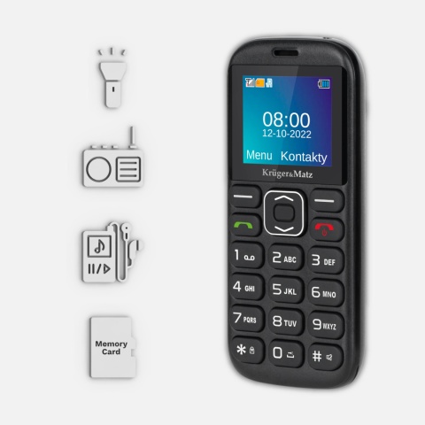 Telefon dla seniora SOS duże klawisze KrugerMatz