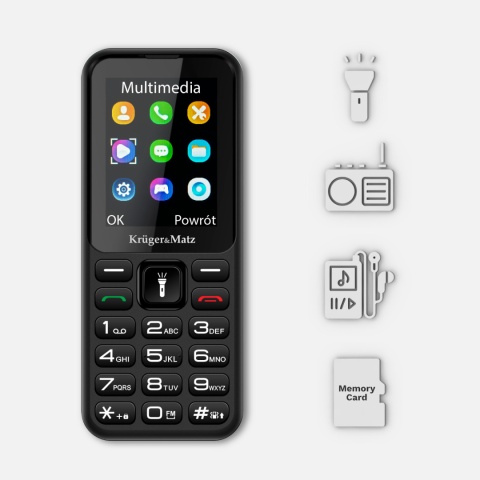 Telefon komórkowy GSM seniora babci dziadka duże klawisze duży ekran 4G