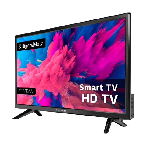 Telewizor 24'' Kruger&Matz HD SMART TV VIDAA 3xHDMI 2xUSB DVB-T2 H.265 HEVC