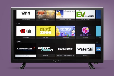 Telewizor 24'' Kruger&Matz HD SMART TV VIDAA 3xHDMI 2xUSB DVB-T2 H.265 HEVC