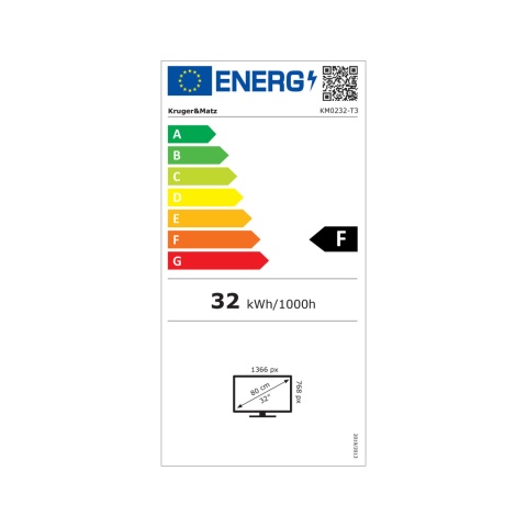 Telewizor 32'' Kruger&Matz 2xHDMI USB DVB-T2