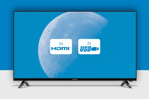 Telewizor 40'' Cabletech Full HD 2xHDMI 2xUSB DVB-T2/C H.265 HEVC
