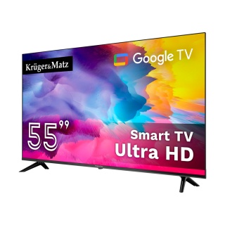 Telewizor 55" UHD Google TV Kruger&Matz DVB-T2/T/C H.265 HEVC