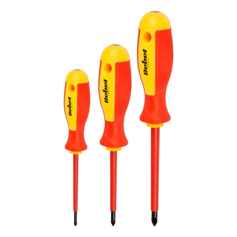Zestaw śrubokrętów wkrętaków izolowanych Rebel Tools 7 szt. Zestaw śrubokrętów wkrętaków izolowanych Rebel Tools 7 szt.