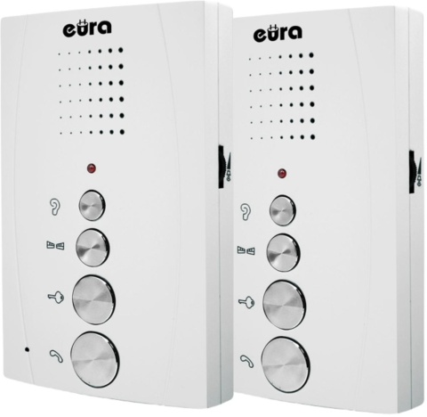 DOMOFON ''EURA'' ADP-51A3 ''DIFESA'' - 1-rodzinny, 2 unifony, interkom, biały DOMOFON ''EURA'' ADP-51A3 ''DIFESA'' - 1-rodzinny, 2 unifony, interkom, biały
