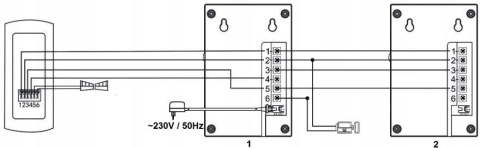 DOMOFON ''EURA'' ADP-51A3 ''DIFESA'' - 1-rodzinny, 2 unifony, interkom, biały DOMOFON ''EURA'' ADP-51A3 ''DIFESA'' - 1-rodzinny, 2 unifony, interkom, biały