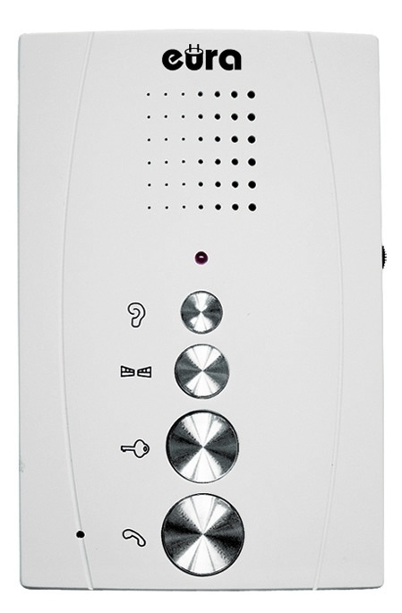 DOMOFON ''EURA'' ADP-51A3 ''DIFESA'' - 1-rodzinny, 2 unifony, interkom, biały DOMOFON ''EURA'' ADP-51A3 ''DIFESA'' - 1-rodzinny, 2 unifony, interkom, biały