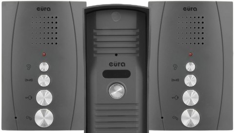 DOMOFON ''EURA'' ADP-51A3 ''DIFESA'' - 1-rodzinny, 2 unifony, interkom, grafit DOMOFON ''EURA'' ADP-51A3 ''DIFESA'' - 1-rodzinny, 2 unifony, interkom, grafit