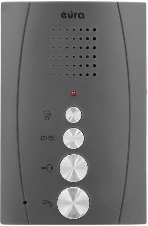 DOMOFON ''EURA'' ADP-51A3 ''DIFESA'' - 1-rodzinny, 2 unifony, interkom, grafit DOMOFON ''EURA'' ADP-51A3 ''DIFESA'' - 1-rodzinny, 2 unifony, interkom, grafit