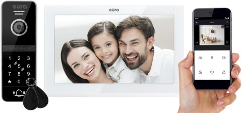 WIDEODOMOFON EURA VDP-97C5 biały lcd 7" wi-fi, czytnik zbliżeniowy, Tuya WIDEODOMOFON EURA VDP-97C5 biały lcd 7" wi-fi, czytnik zbliżeniowy, Tuya