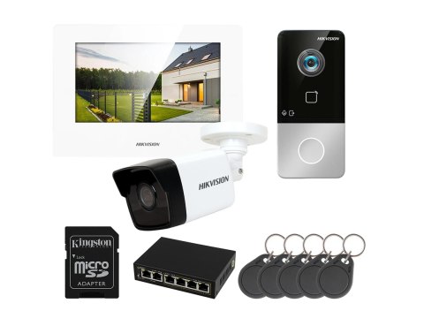 Zestaw wideodomofonowy Hikvision 1- rodzinny Zestaw wideodomofonowy Hikvision 1- rodzinny