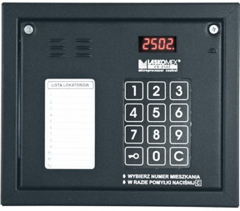 Laskomex CP-2502NP czarny Panel audio z mini listą lokatorów Laskomex CP-2502NP czarny Panel audio z mini listą lokatorów