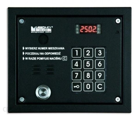Laskomex CP-2503TP czarna Panel audio z czytnikiem kluczy "Dallas" Laskomex CP-2503TP czarna Panel audio z czytnikiem kluczy "Dallas"