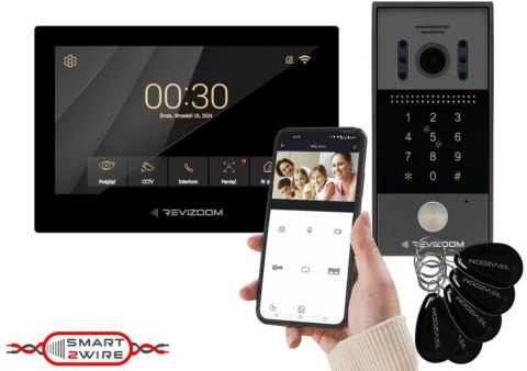 Wideodomofon REVIZOOM RM-T273HD BLACK/RC-212HD-CK1 Wideodomofon REVIZOOM RM-T273HD BLACK/RC-212HD-CK1