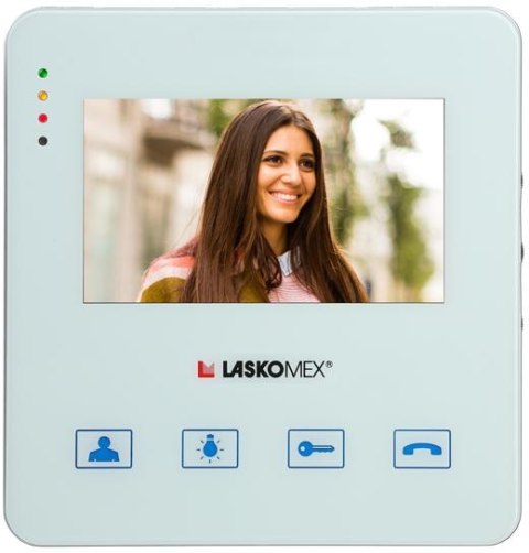 Laskomex Monitor MVC-8251-1 BIAŁY KOLOR 4.3 cala z obsługą centrali portierskiej PR1, funkcją otwierania bramy. Laskomex Monitor MVC-8251-1 BIAŁY KOLOR 4.3 cala z obsługą centrali portierskiej PR1, funkcją otwierania bramy.