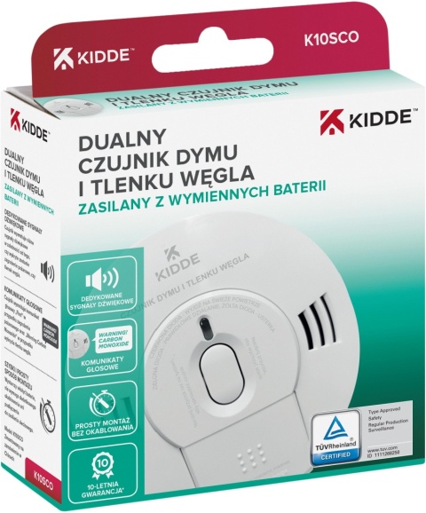 Czujnik czadu i dymu 2w1 Kidde K10SCO Czujnik czadu i dymu 2w1 Kidde K10SCO