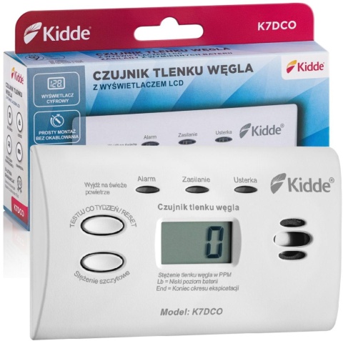 Czujnik czadu z wyświetlaczem Kidde K7DCO Czujnik czadu z wyświetlaczem Kidde K7DCO