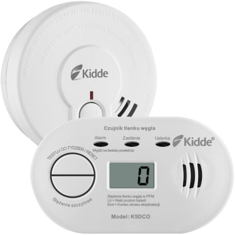 ZESTAW KIDDE CZUJNIK CZADU K5DCO + CZUJNIK DYMU 29HD ZESTAW KIDDE CZUJNIK CZADU K5DCO + CZUJNIK DYMU 29HD
