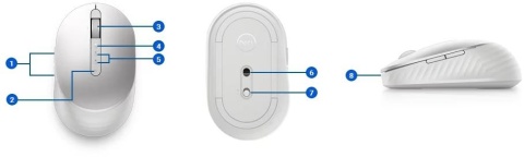 Mysz Dell MS7421W Premier Rechargeable Wireless Mouse (USB-C) Mysz Dell MS7421W Premier Rechargeable Wireless Mouse (USB-C)