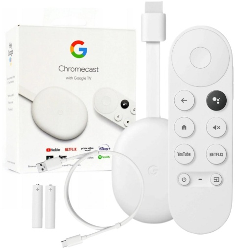 Odtwarzacz multimedialny Google Chromecast 4K z Google TV Odtwarzacz multimedialny Google Chromecast 4K z Google TV