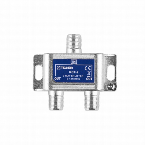 Rozgałęźnik TELMOR RCT-2 Splitter 2x1.2G Rozgałęźnik TELMOR RCT-2 Splitter 2x1.2G
