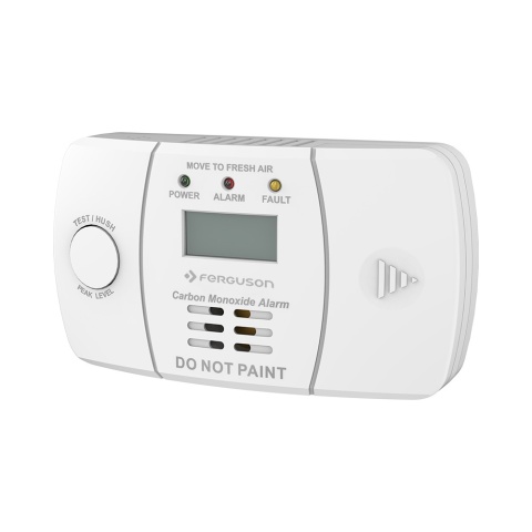 Alarm tlenku węgla FACO1 Ferguson - Nowoczesny czujnik bezpieczeństwa CO z wyświetlaczem LCD