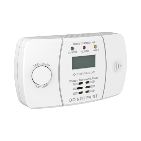 Alarm tlenku węgla FACO1 Ferguson - Nowoczesny czujnik bezpieczeństwa CO z wyświetlaczem LCD