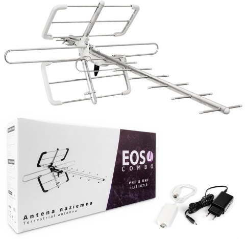 Antena DVB-T/T2 Spacetronik EOS L Combo White (aktywna) Antena DVB-T/T2 Spacetronik EOS L Combo White (aktywna)