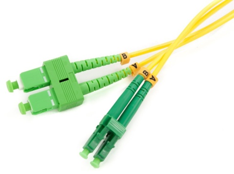 PATCHCORD ŚWIATŁOWODOWY SM 2M DUPLEX 9/125, SC/APC-LC/APC 3MM
