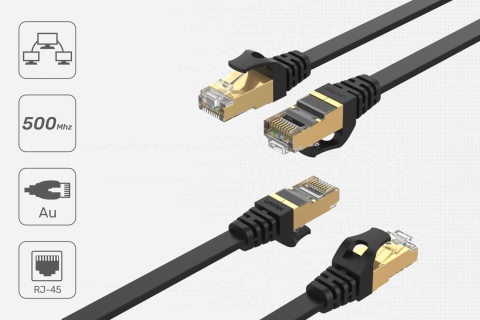 Unitek Kabel sieciowy płaski Ethernet Cat.7 10m