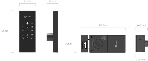 Inteligentny zamek cyfrowy Ezviz DL03 czarny
