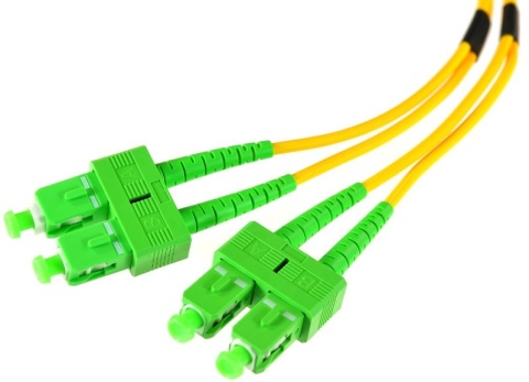 PATCHCORD ŚWIATŁOWODOWY SM DUPLEX 9/125, SC/APC-SC/APC 1m
