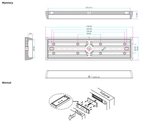 Uchwyt montażowy SCOT do drzwi przeciwpożarowych BK-600I2