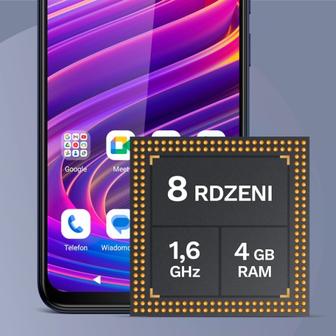 Smartfon Kruger&Matz FLOW 11 6,56" 4/64GB DualSIM 4000mAh LTE granatowy