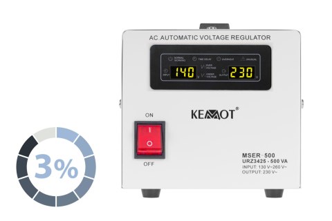 Stabilizator napięcia serwomotor 230V 500VA Kemot Stabilizator napięcia serwomotor 230V 500VA Kemot