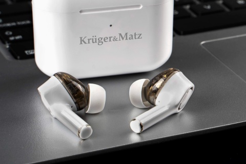 Bezprzewodowe słuchawki dokanałowe bluetooth etui Kruger&Matz M4 PRO
