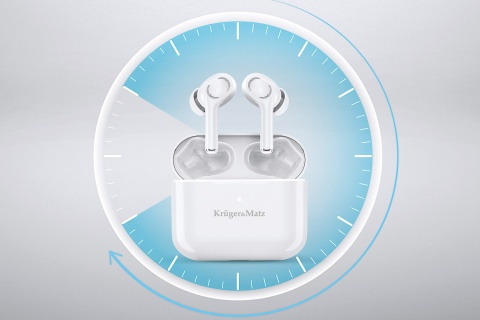 Bezprzewodowe słuchawki dokanałowe bluetooth etui Kruger&Matz M4 PRO