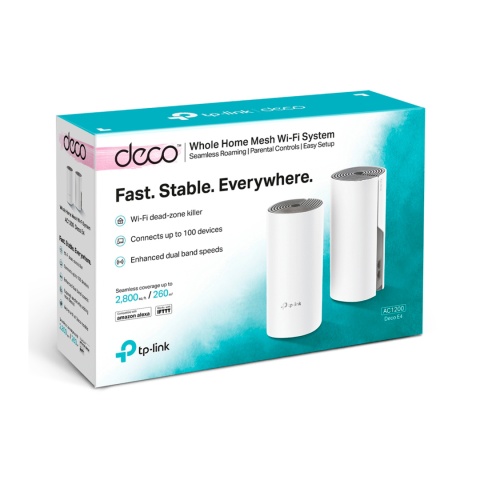 Domowy system Wi-Fi Mesh AC1200 TP-LINK DECO E4 Domowy system Wi-Fi Mesh AC1200 TP-LINK DECO E4