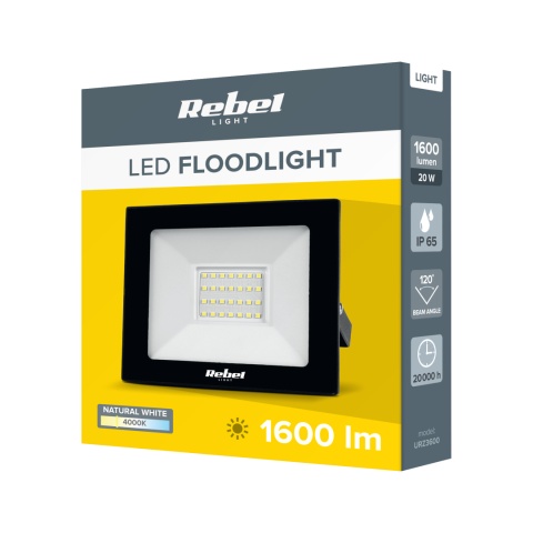 Halogen LED lampa naświetlacz 20W 4000K IP65 Rebel Halogen LED lampa naświetlacz 20W 4000K IP65 Rebel