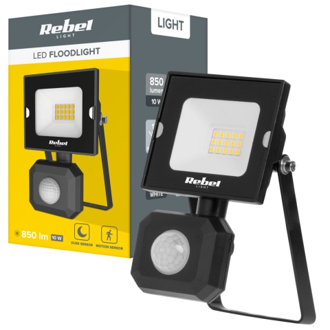 Halogen reflektor LED lampa 10W czujnik ruchu zmierzchu IP44 Halogen reflektor LED lampa 10W czujnik ruchu zmierzchu IP44