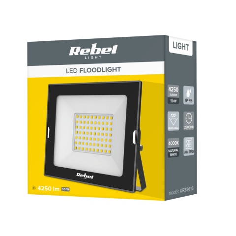 Halogen reflektor LED lampa naświetlacz 50W 4000K IP65 Rebel Halogen reflektor LED lampa naświetlacz 50W 4000K IP65 Rebel