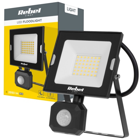 Halogen reflektor LED naswietlacz lampa 30W czujnik ruchu zmierzchu IP44 Halogen reflektor LED naswietlacz lampa 30W czujnik ruchu zmierzchu IP44