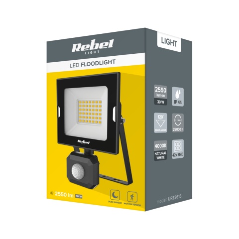 Halogen reflektor LED naswietlacz lampa 30W czujnik ruchu zmierzchu IP44 Halogen reflektor LED naswietlacz lampa 30W czujnik ruchu zmierzchu IP44