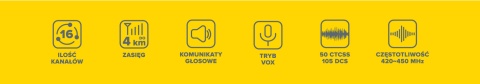 Krótkofalówka radiotelefon walkie talkie PMR Rebel Krótkofalówka radiotelefon walkie talkie PMR Rebel
