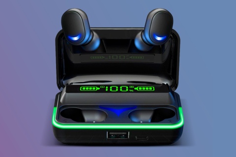 Słuchawki bezprzewodowe dokanałowe Rebel SN-E10 Bluetooth 5.0 LED Słuchawki bezprzewodowe dokanałowe Rebel SN-E10 Bluetooth 5.0 LED