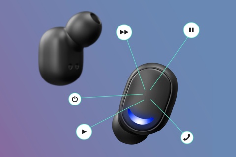 Słuchawki bezprzewodowe dokanałowe Rebel SN-E10 Bluetooth 5.0 LED Słuchawki bezprzewodowe dokanałowe Rebel SN-E10 Bluetooth 5.0 LED